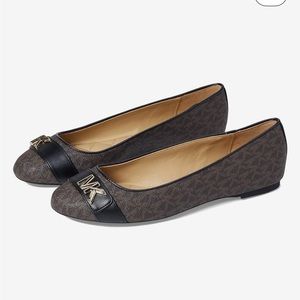 NIB Brown Michael Kors Jilly monogram ballet flats